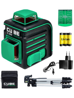 Нивелир ADA instruments CUBE 2-360 Green Professional Edition (А00534) со штативом