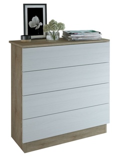 Комод Мастер Уно-26 Sonoma Oak White МСТ-УК4-26-СБ-16 Master