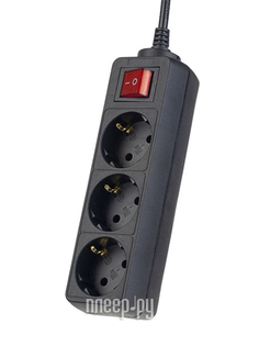 Сетевой фильтр Perfeo Powermate 3 Sockets 1.8m Black PF-PM-3/1.8-B