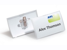 Бейдж Durable Click Fold 54x90mm защелкивающийся Transparent 8693-19