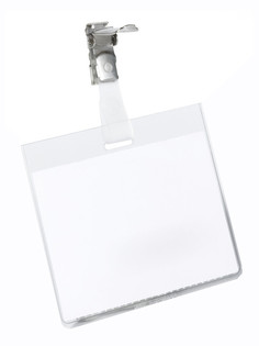 Бейдж Durable 60x90mm горизонтальный зажим вращающийся ПВХ Transparent 8003-19