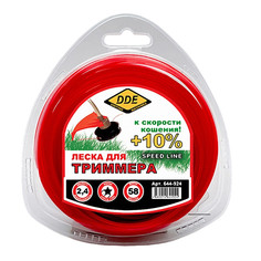 Леска для триммера DDE Speed Line 2.4mm x 58m Red 644-924