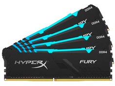 Модуль памяти HyperX Fury RGB DDR4 DIMM 3200MHz PC-25600 CL16 - 64Gb KIT (4x16Gb) HX432C16FB4AK4/64