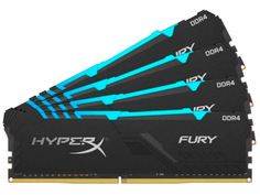 Модуль памяти HyperX Fury RGB DDR4 DIMM 3600MHz PC-28800 CL18 - 64Gb KIT (4x16Gb) HX436C18FB4AK4/64
