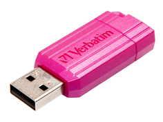 USB Flash Drive 16Gb - Verbatim Pin Stripe Hot Pink 49067