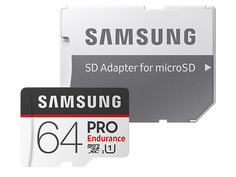 Карта памяти 64Gb - Samsung - Micro Secure Digital HC Pro Endurance UHS-I Class 10 SAM-MB-MJ64GARU с переходником под SD