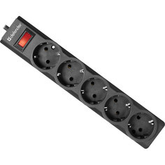Сетевой фильтр Defender ES Largo 5 5 Sockets 5.0m Black 99499