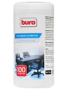 Салфетки влажные Buro 100шт BU-Tsurl