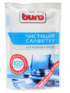 Салфетки влажные Buro 100шт BU-Zscreen