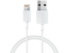 Аксессуар Media Gadget NL-020M USB - Lightning 0.2m White-Silver MGSNL020MW