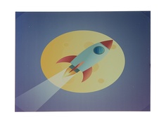 Наклейка Светящаяся картина Люми-Зуми Ракета ЛЗ-РА3
