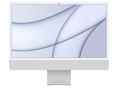 Моноблок APPLE iMac 24 Retina 4.5K Silver MGTF3 (Apple M1/8192Mb/256Gb/Wi-Fi/Bluetooth/Cam/24/4880x2520/Mac OS)