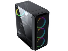 Корпус Powercase Mistral Z4 Mesh RGB Tempered Glass Black без БП CMIZB-R4