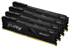 Модуль памяти Kingston Fury Beast Black DDR4 DIMM 3600Mhz PC28800 CL18 - 64Gb Kit (4x16Gb) KF436C18BBK4/64