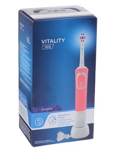 Зубная электрощетка Oral-B Vitality 100 3D White, розовый Braun