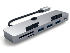 Хаб USB Satechi Aluminum Type-C Clamp Hub Pro Space Gray ST-TCIMHM