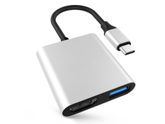 Адаптер HyperDrive Hyper 4K HDMI 3-in-1 Hub Silver HD259A-SILVER