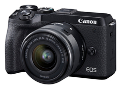 Фотоаппарат Canon EOS M6 Mark II Kit EF-M 15-45mm f/3.5-6.3 IS STM Black + EVF EU26