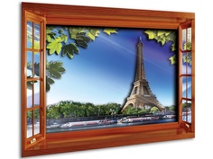 Объемная картинка Vizzle Окно в Париж Эйфелева башня 0182-А