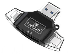 Карт-ридер Earldom ET-OT31 Lightning / MicroUSB / Type-C - MicroSD / SD