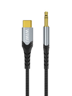 Аксессуар Wiwu 3.5mm Audio Stereo - Type-C Black 6973218943343