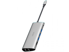 Хаб USB Wiwu Alpha 11 in 1 Type-C - 3xUSB 3.0 / Type C / RJ45 / HDMI / VGA / AUX 3.5mm Grey 13034