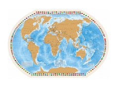 Карта со стирающимся слоем DMB Мир моих путешествий 1:40M ОСН1234233