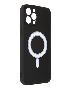 Чехол Luazon для APPLE iPhone 12 Pro Max MagSafe Silicone Black 6852572