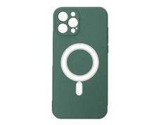 Чехол Luazon для APPLE iPhone 12 Pro Max MagSafe Silicone Dark Green 6852576