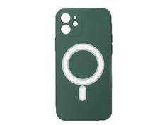 Чехол Luazon для APPLE iPhone 12 MagSafe Silicone Dark Green 6852573
