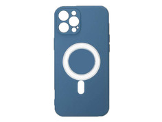 Чехол Luazon для APPLE iPhone 12 Pro Max MagSafe Silicone Dark Blue 6852580