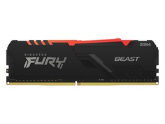 Модуль памяти Kingston Fury Beast Black RGB DDR4 DIMM 3200Mhz PC25600 CL16 - 8Gb KF432C16BBA/8