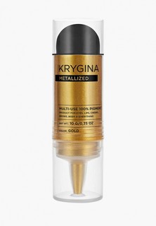 Тени для век Krygina Cosmetics рассыпчатые, пигмент для глаз Metallized Gold, 10 г