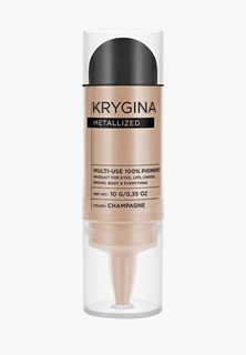 Тени для век Krygina Cosmetics рассыпчатые, хайлайтер для лица, бронзер Metallized Champagne, 10 г