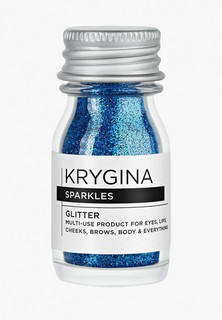Глиттер Krygina Cosmetics Glitter для лица и глаз, блестки для макияжа Sparkles Deep Blue, 7 г