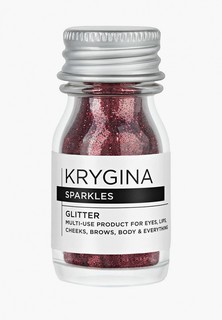Глиттер Krygina Cosmetics Glitter для лица и глаз, блестки для макияжа Sparkles Bando Red, 7 г