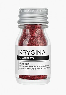 Глиттер Krygina Cosmetics Glitter для лица и глаз, блестки для макияжа Sparkles Red, 7 г