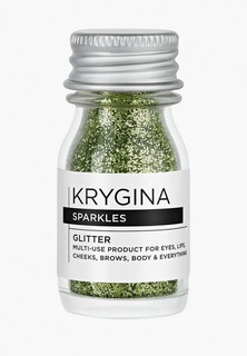 Глиттер Krygina Cosmetics Glitter для лица и глаз, блестки для макияжа Sparkles Grass Green, 7 г