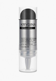 Тени для век Krygina Cosmetics рассыпчатые, пигмент для глаз Metallized Silver, 4 г