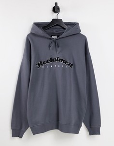 Темно-серое oversized-худи от комплекта в стиле унисекс с вышивкой спереди Reclaimed Vintage Inspired-Серый