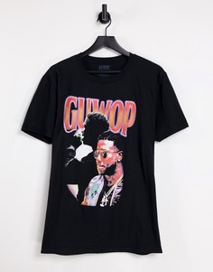 Черная oversized футболка с принтом "Guwop" Gucci Mane-Черный Merch CMT LTD