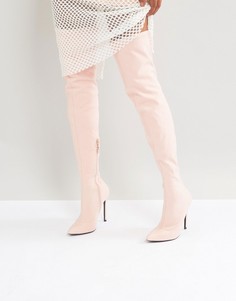 Ботфорты на каблуке-шпильке Truffle Collection-Розовый цвет
