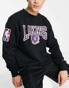 Черный свитшот с круглым вырезом и логотипом баскетбольного клуба "LA Lakers" Nike Basketball NBA LA Lakers-Черный цвет