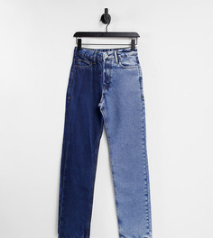 Прямые джинсы из комбинированного материала COLLUSION x000 Unisex-Голубой