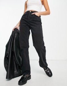 Черные выбеленные джинсы из переработанного хлопка в винтажном стиле Topshop-Черный цвет