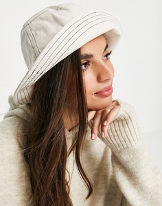 Светлая панама с контрастной строчкой My Accessories London-Белый