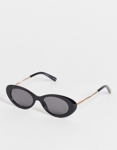 Женские солнцезащитные очки «кошачий глаз» в черной оправе AJ Morgan-Черный цвет