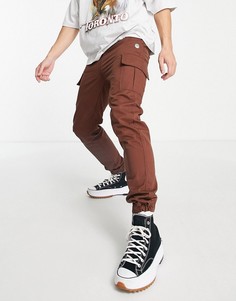 Коричневые брюки карго с манжетами Le Breve-Коричневый цвет