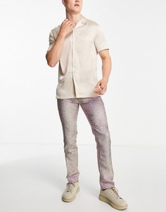 Строгие брюки с блестками цвета шампанского Twisted Tailor-Разноцветный