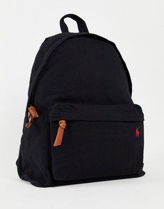 Черный рюкзак из парусины с логотипом Polo Ralph Lauren-Черный цвет